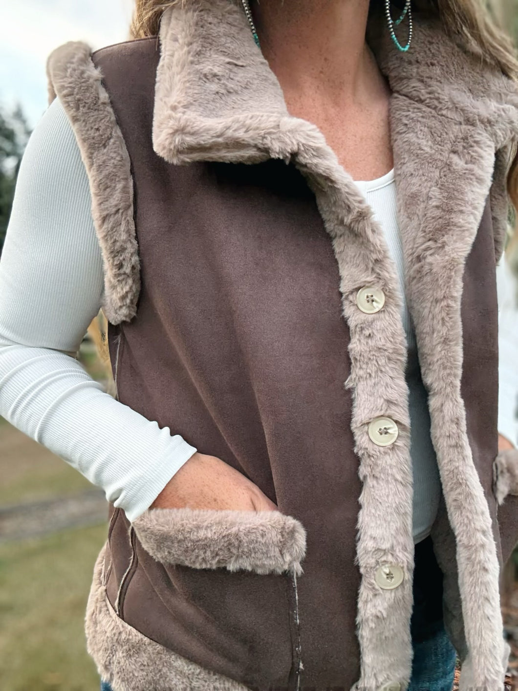 Coco Faux Suede Vest