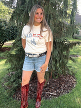 Load image into Gallery viewer, Cowboy US Flag Graphic Tee
