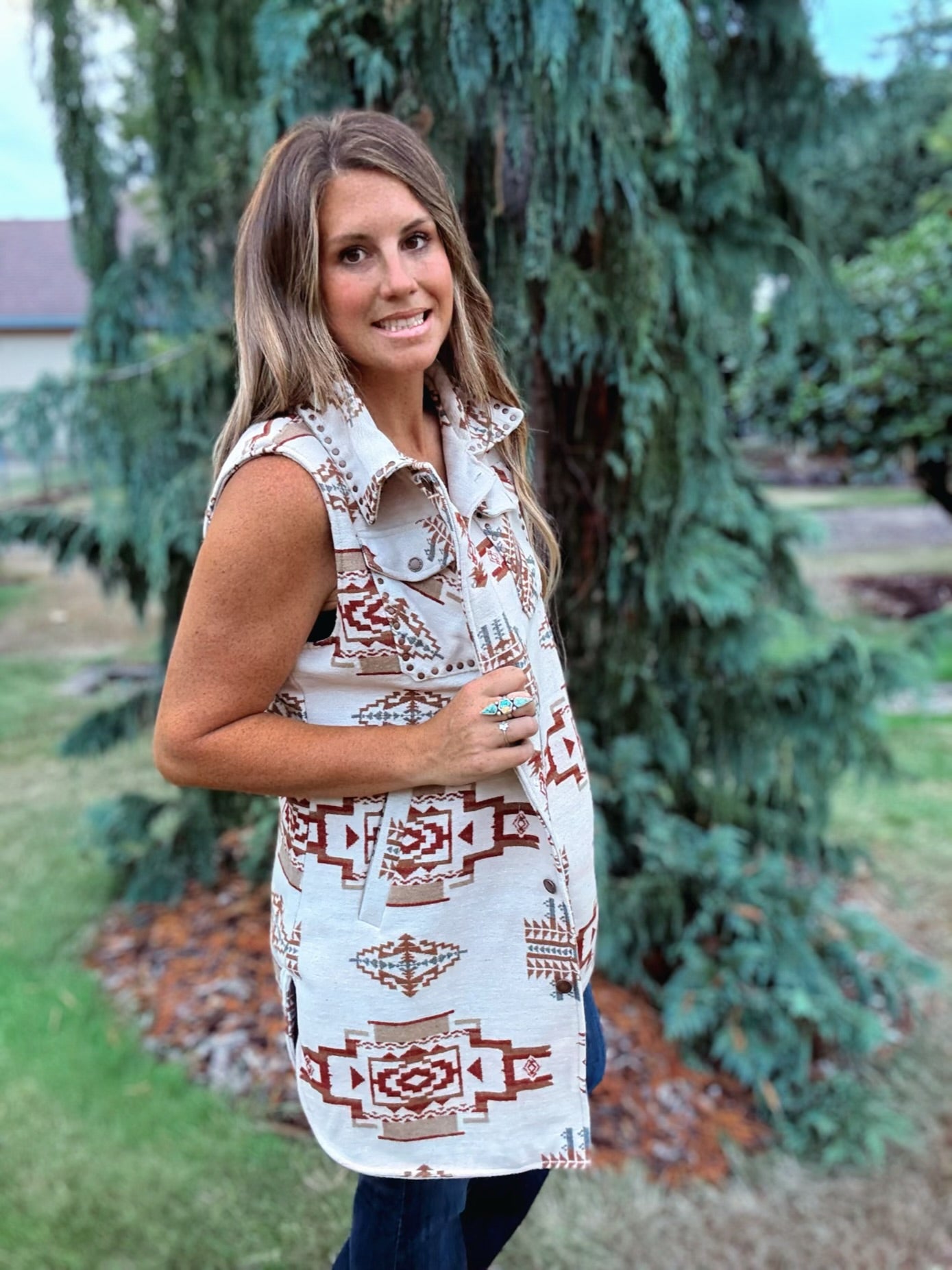 Long Aztec Vest – Baileymay's Boutique Inc