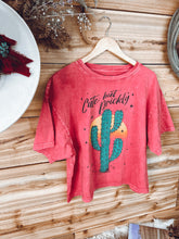 Load image into Gallery viewer, Prickly Cactus Long Crop Tee
