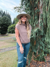 Load image into Gallery viewer, Mock Neck Short Sleeve Mocha
