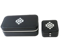 Load image into Gallery viewer, Black Faux Leather Travel Jewelry Case
