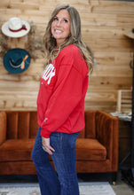 Load image into Gallery viewer, Red Collegiate Oversized Sweatshirt
