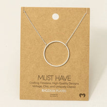 Load image into Gallery viewer, Gold Dipped Large Circle Cut Necklace Silver
