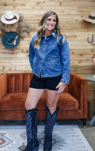 Load image into Gallery viewer, Saddle Up Cowgirl Denim Jacket
