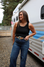 Load image into Gallery viewer, Black Stud Trim Scoop Neck Tank
