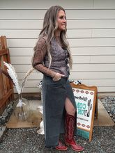 Load image into Gallery viewer, Washed Denim Maxi Skirt
