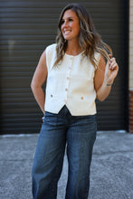 Load image into Gallery viewer, Cream Sweater Vest

