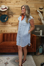 Load image into Gallery viewer, Tencel Sleeveless Shirt Dress
