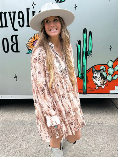 Floral Leopard Dress