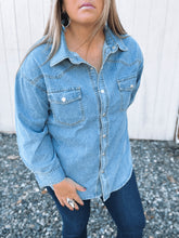 Load image into Gallery viewer, Denim Snap Top
