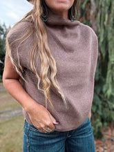 Load image into Gallery viewer, Mock Neck Short Sleeve Mocha
