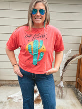 Load image into Gallery viewer, Prickly Cactus Long Crop Tee
