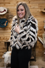 Load image into Gallery viewer, Stripe Fur Pattern Jacket
