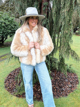 Load image into Gallery viewer, Stripe Faux Fur Jacket
