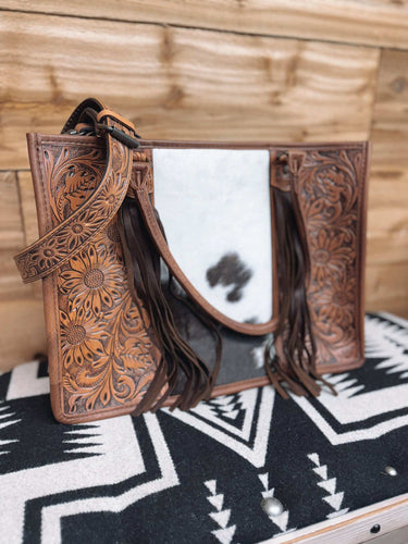 Cowhide tote