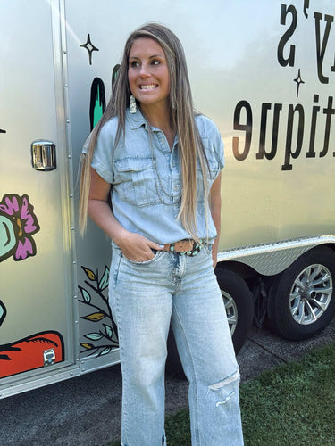 The Moore Denim Top