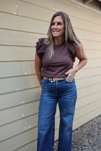 Load image into Gallery viewer, Eyelet Ruffle Sleeve Top
