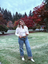 Load image into Gallery viewer, Mid Rise Wide Leg with Leopard Cuff
