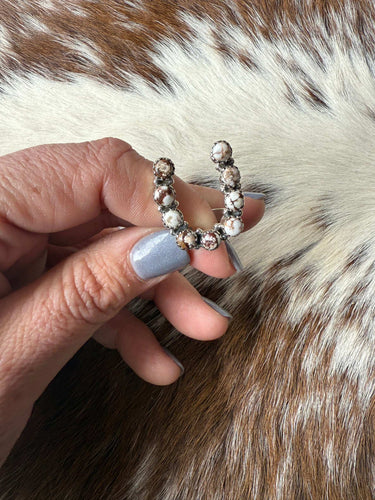 Horseshoe White Buffalo Ring