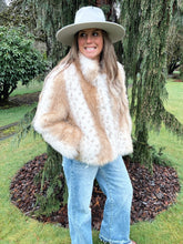 Load image into Gallery viewer, Stripe Faux Fur Jacket
