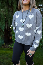 Load image into Gallery viewer, grey heart sweater 

