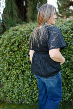 Load image into Gallery viewer, Black Floral Flutter Top
