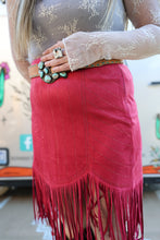 Load image into Gallery viewer, Suede Fringe Skirt
