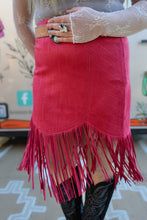 Load image into Gallery viewer, Suede Fringe Skirt

