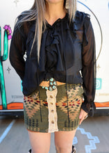 Load image into Gallery viewer, Olive Corduroy Skirt
