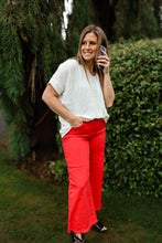 Load image into Gallery viewer, White V-Neck Top

