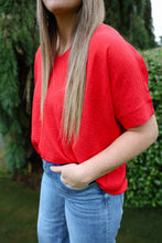 Load image into Gallery viewer, Red V-Neck Top
