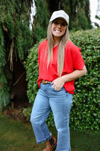 Load image into Gallery viewer, Red V-Neck Top
