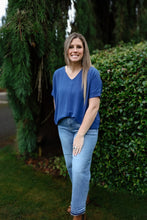 Load image into Gallery viewer, Navy V-Neck Top
