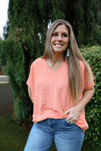 Load image into Gallery viewer, Coral V-Neck Top
