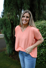 Load image into Gallery viewer, Coral V-Neck Top
