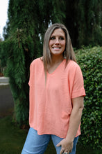 Load image into Gallery viewer, Coral V-Neck Top
