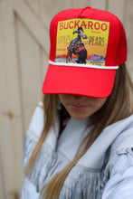 Load image into Gallery viewer, Red Buckaroo Trucker hat
