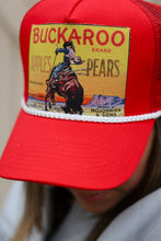 Load image into Gallery viewer, Red Buckaroo Trucker hat
