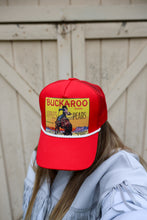 Load image into Gallery viewer, Red Buckaroo Trucker hat

