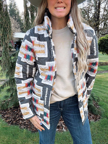 Pecos Black Quilted Jacket
