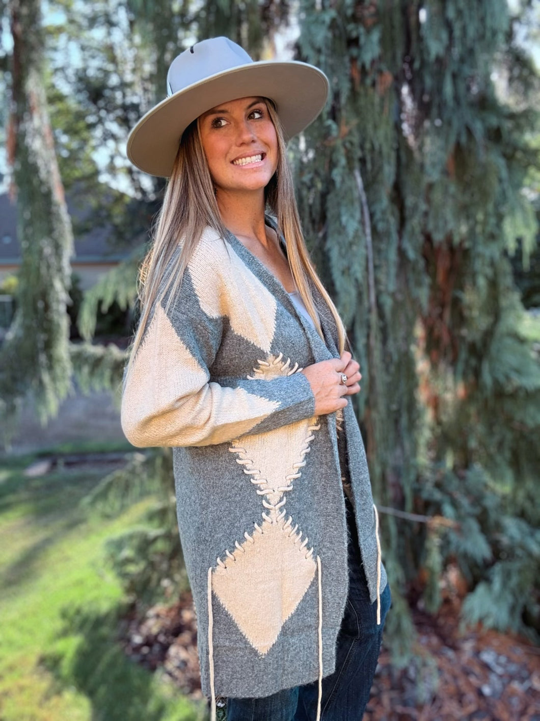 Diamond knit Cardigan