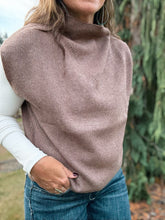 Load image into Gallery viewer, Mock Neck Short Sleeve Mocha
