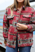 Load image into Gallery viewer, Red Aztec Shacket
