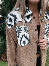 Load image into Gallery viewer, Khaki Aztec Shacket
