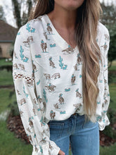 Load image into Gallery viewer, Long Sleeve Rodeo Top
