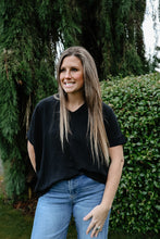 Load image into Gallery viewer, Black V-Neck Top
