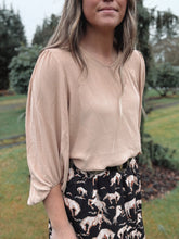Load image into Gallery viewer, Mocha Wide Sleeve Top
