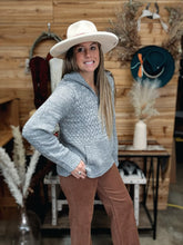 Load image into Gallery viewer, Grey Cable Knit Sweater
