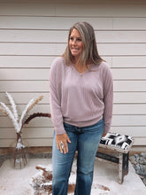Load image into Gallery viewer, Textured V-Neck Long Sleeve
